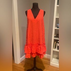 Calvin Klein Womens Coral Sleeveless Dress, Size 8